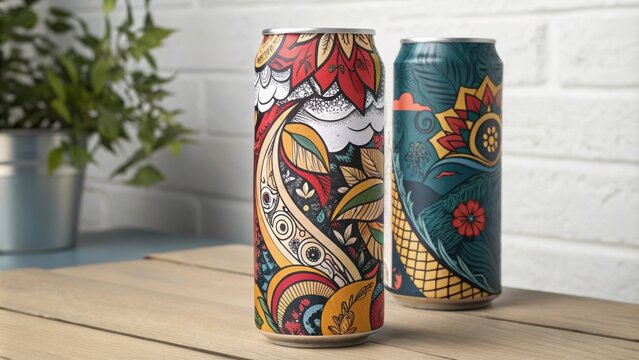 An artistic can adorned with eyecatching graphics showcasing not just style but also superior temperature control.