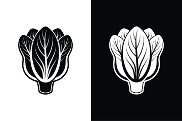 Minimal Chard Icon Design. Sleek Glyph Vector Illustration