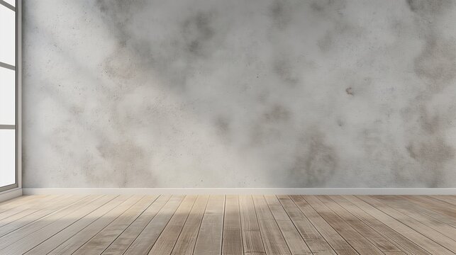 Minimalist Pastel gray pale light empty room interior blank wall background backdrop with window light shadows for online presentations webinars and virtual meetings teams video call desktop wallpaper