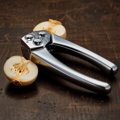 Steel garlic press Generative AI

