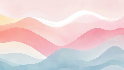 Watercolor abstract background of pastel colorful waves