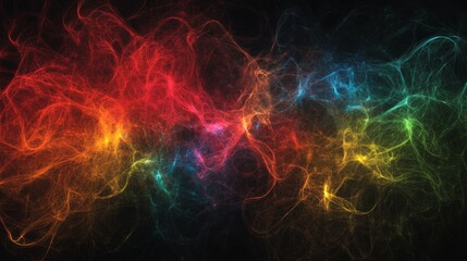 Naklejka premium Colorful Abstract Light Waves with Energetic Flow and Vivid Hues
