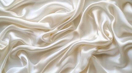 Obraz premium A Detailed View of Wavy Ivory Silk