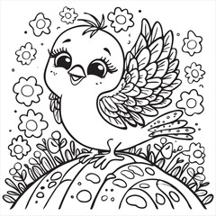 Fototapeta premium illustration of a bird