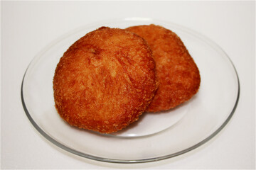 Korean Snack Doughnut Fried with Minced Vegetables and Meat