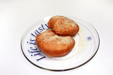 Korean Street Snack with Jam and Red Bean Heart-Shaped Cake Fried Donuts