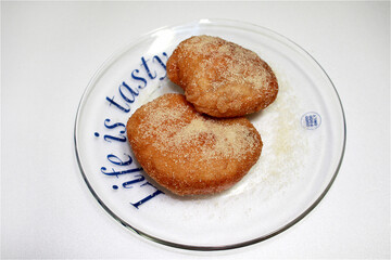 Korean Street Snack with Jam and Red Bean Heart-Shaped Cake Fried Donuts