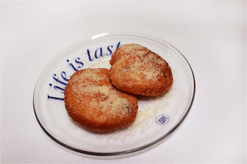 Korean Street Snack with Jam and Red Bean Heart-Shaped Cake Fried Donuts