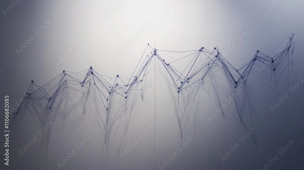 Poster abstract line graph representation with nodes and connections