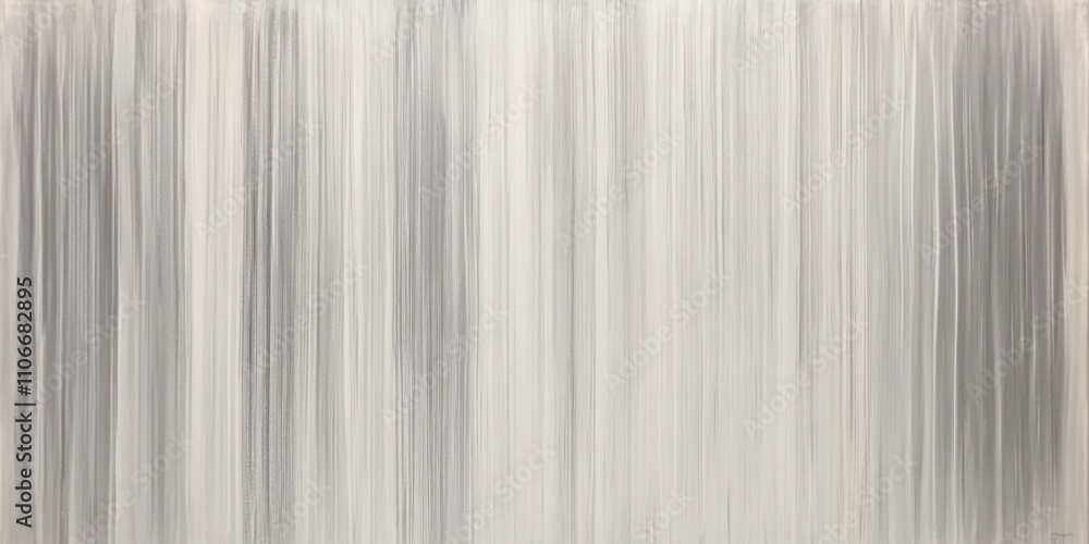 Poster abstract artwork featuring vertical lines in shades of gray and white, creating a serene effect.