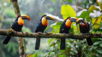 Birds in the natural park El Retiro de Pance, Cali, Colombia
