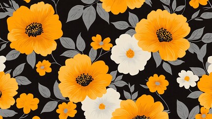 Colorful floral leaves graphic art a vibrant creative viewpoint of nature background