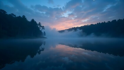 Foggy Nature Scenes, Misty Forests, Mountains, Lakes, and Serene Landscapes