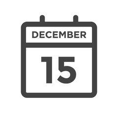 December 15 Calendar Day Calender Date for Deadline or Appointment