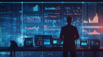 Data analysis in action business intelligence visualization office environment technology insights professional viewpoint