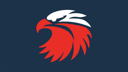  eagle head silhouette logo in flat style