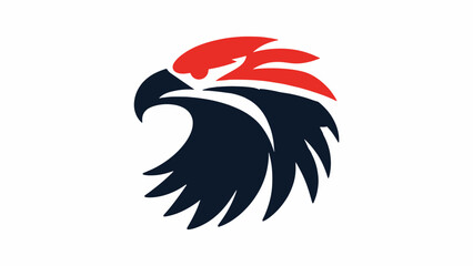  eagle head silhouette logo in flat style