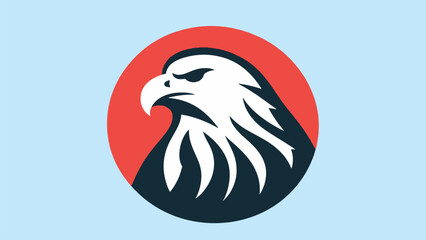  eagle head silhouette logo in flat style