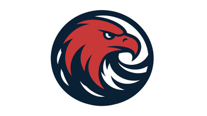  eagle head silhouette logo in flat style