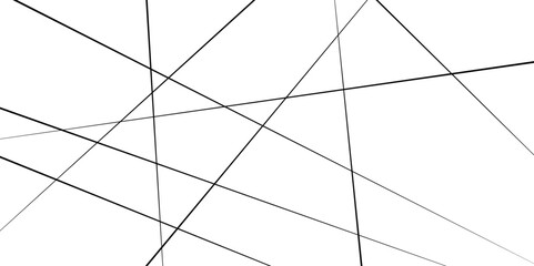 Random diagonal line on white background. Black line, Abstract black random chaotic liens with many squares and triangles shape background.