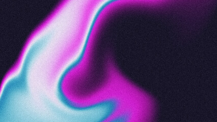Dark blue purple grainy abstract background, bright glowing color gradient, noise texture banner poster header cover design
