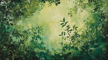 Serene nature scene lush forest abstract artwork tranquil setting aerial view greenery concept for relaxation