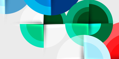 Obraz premium Techno circles and semi circles. Vector Illustration For Wallpaper, Banner, Background, Card, Book Illustration, landing page