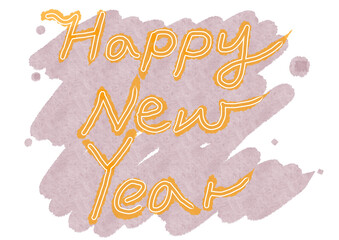 Festive Happy New Year Typography Illustration