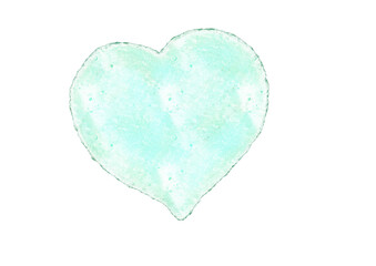 Hand-Drawn Green Heart Illustration