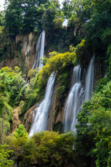 Obraz premium Thi Lo Su Waterfall is the large and beautiful in Umphang forest in Tak province. Thailand