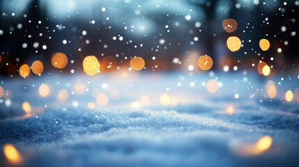 Obraz premium Illumination and snow blurred background