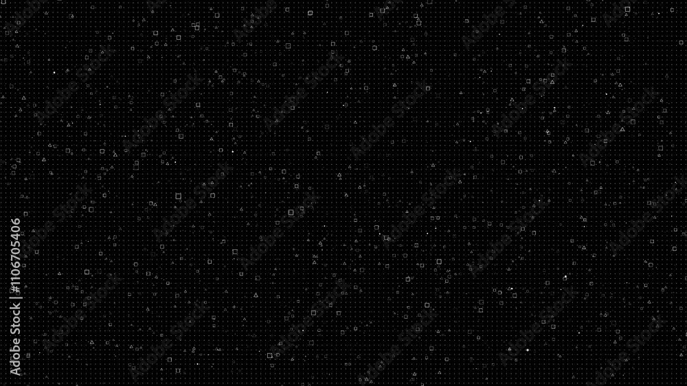 Poster digital dots grid data, hi-tech concept. virtual space random dots grid data hi-tech concept. virtua