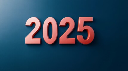 2025 new year business goals concept with copy space.