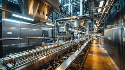 Fototapeta premium High-Tech Automated Industrial Production Line