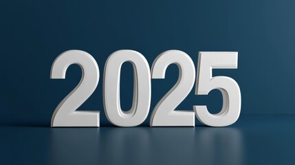 2025 new year business goals concept with copy space.