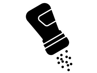 Salt and pepper shaker icon vector illustration, isolated on white