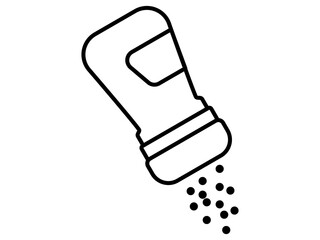 Salt and pepper shaker icon vector illustration, isolated on white