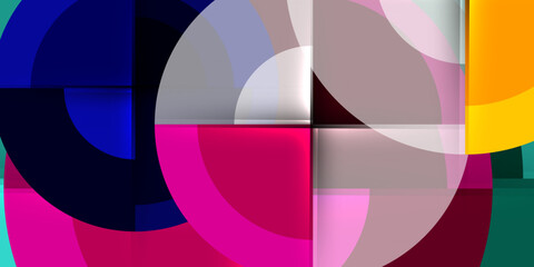 Circle and semi circle geometric background. Vector Illustration For Wallpaper, Banner, Background, Card, Book Illustration, landing page