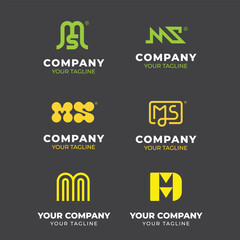 Letter alphabet logo m design Corporate business brand company abstract logo design collection
