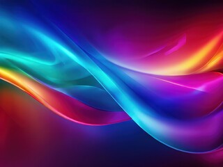 Obraz premium the AI Image Generator, Abstract Colorful Waves in Gradient Spectrum