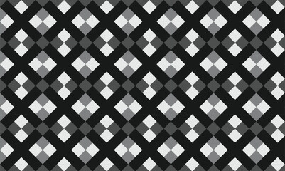 Seamless geometric pattern of black and white rhombus shapes. Perfect for printing, design backgrounds, wallpaper and tiles, gift wrapping