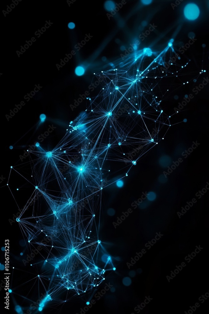 Poster abstract digital network connection technology background big data cybersecurity wallpaper