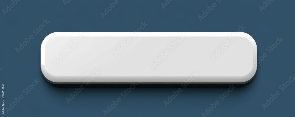 Aufkleber minimalist white rectangular button with drop shadow modern design rounded edges