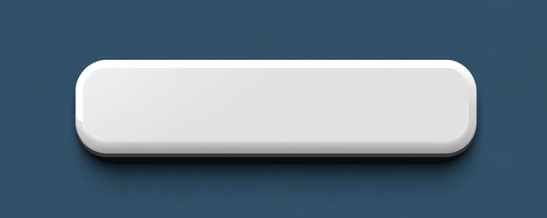 minimalist white rectangular button with drop shadow modern design rounded edges