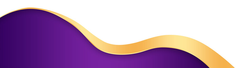 Purple Gold Footer Wave Banner