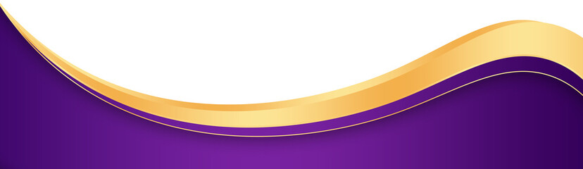 Purple Gold Footer Wave Banner