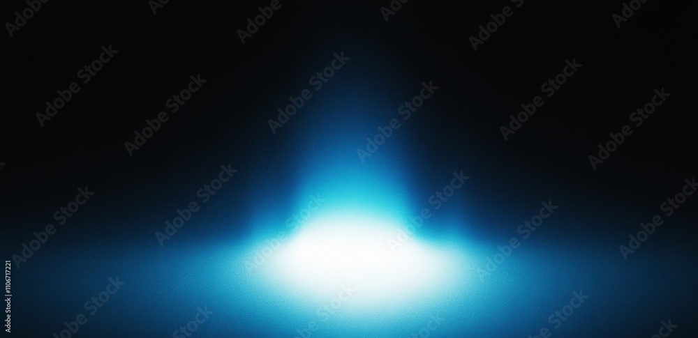 Aufkleber Glowing Blue Gradient Background with Grainy Texture on Dark Backdrop for Abstract Design