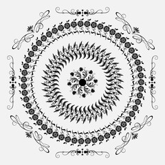 Beautiful floral pattern Mandala Art with Flower