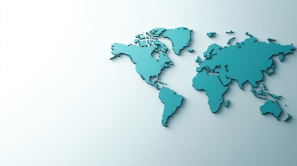 Fototapeta premium Four people standing in front of a map of the world