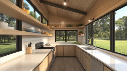 Bright Scandinavian Kitchen with Natural Light